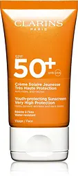 Крем сонцезахисний для обличчя 50 мл Clarins Youth-Protecting Sunscreen SPF 50