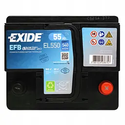 Акумулятор автомобільний EXIDE START-STOP EFB 55A (EL550) - мініатюра 4