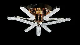 Люстра стельова LED Splendid Ray LT872/3+3, 120W, золото, білий, сучасний стиль з пультом, димер - мініатюра 3