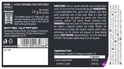 Амінокислота Scitec Nutrition Lysine 90 капсул - мініатюра 2