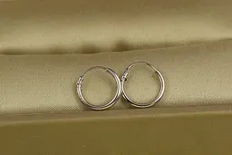 Сережки Xuping Jewelry тоненькі колечки 1 см сріблясті