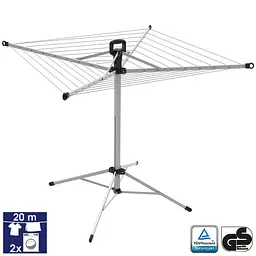 Сушарка для білизни підлогова Casa Si Pop-Up Rotary 20m Grey (CS92039B002), Сірий - мініатюра 2