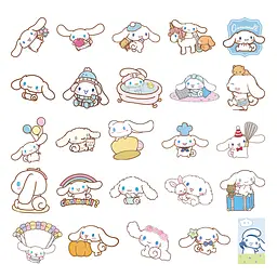 Стикерпак Набір наклейок GeekLand Hello Kitty Cinnamoroll Хелло Кітті Сіноморол 50 штук - мініатюра 4