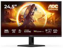 Монiтор 24.5" AOC 25G4SRE Black/Red - мініатюра 1