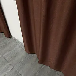 Льняні штори блекаут шоколадного кольору на тасьмі 2шт. 150х270 ALBO pbe0052535 - мініатюра 6