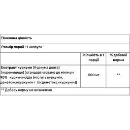 Екстракт Куркуми Haya Labs Curcumin Turmeric Extract 500 мг 60 капсул - мініатюра 2