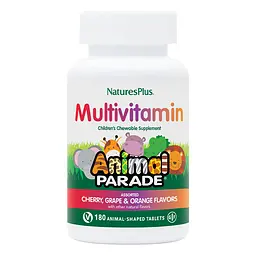 Вітаміни та мінерали NaturesPlus Animal Parade Children's Multivitamin 180 жувальних таблеток Асорті