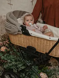 Кліпса для пустушки із тканинною стрічкою "Poetry" біла з малюнком - мініатюра 4