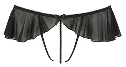 Стрінги Cottelli Lingerie з рюшами та перлинками, S (чорний) - мініатюра 4