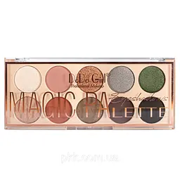 Тіні для повік перламутрові DoDo Eye Shadow Palette 10 кольорів,No 03 Перламутрово-матові Персикові