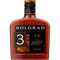 Бренді України Bolgrad VS 3 зірки 40% 0.25 л