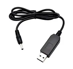 Кабель живлення USB 5V - DC 5V (3.5x1.35 мм), чорний, 1 м, Dynamode