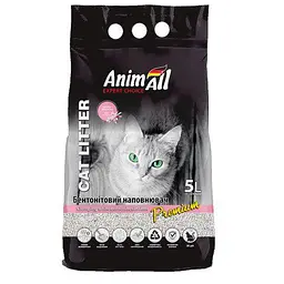 Бентонітовий наповнювач AnimAll Premium Baby Powder з ароматом дитячої пудри для котів 5 л