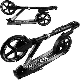 Самокат алюмінієвий Best Scooter ЦБ-00250418 чорно-білий - мініатюра 5