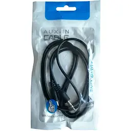AUX-Кабель Grand 3.5 на 3.5 мм аудіо шнур обплетення Classic 1 м чорний - мініатюра 2