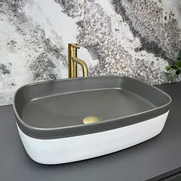 Умивальник VBI Forenza накладний 50x37 см grey white matt VBI-016108