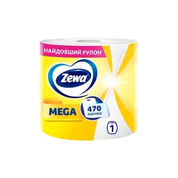 Паперові рушники Zewa Mega Roll 2 шари 470 відривів 1 рулон (7322542483046)