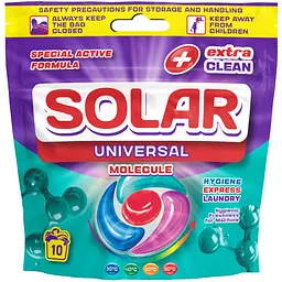 Капсули для прання Solar Universal Molecule 10 шт.