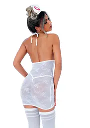 Костюм медсестри Daring Intimates Hot Nurse Roleplay Set S/M білий - мініатюра 3