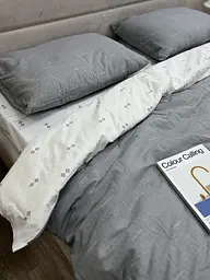 Комплект постільної білизни Ecotton полуторний 150х215 см сіра Полоса 21205 (23672) - мініатюра 10