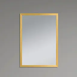 Дзеркало настінне Zerix Fonte MRZ09-700x850-Reverse Gold прямокутне в золотій рамі ZX5639, Золотий - мініатюра 3