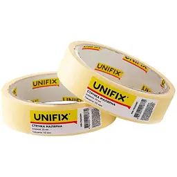 Стрічка малярна Unifix 25 мм x 20 м жовта (в упаковці 6 шт.)