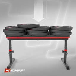 Лавка тренувальна Hop-Sport HS-1025 Pro для жиму горизонтальна регульована - мініатюра 5