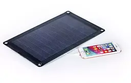 Портативний сонячний зарядний пристрій Dasolar 10W 1xUSB Black - мініатюра 4