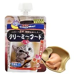 Рідкий корм для котів Cattyman Complete Creamy Food Salmon крем-суп з лососем 0.1кг