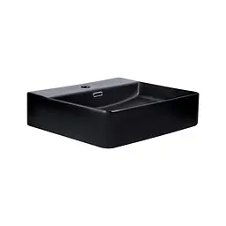 Умивальник Qtap Nando LT 500x420x130 Black matt QT12116146AMB, Чорний матовий - мініатюра 3