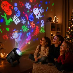 Дитячий LED проектор Projection Lamp з 16 малюнками / Мультиколорний проектор з 3D / LED прожектор дитячий - мініатюра 2