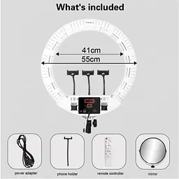 Кільцева LED лампа Veron FD-640 II 100W 3200-5500K White [121981] - мініатюра 5