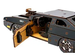 Дерев'яний 3D конструктор Fast Furious, Puzzleоk (Puz-62519), 125 дет. (чорна) - мініатюра 6