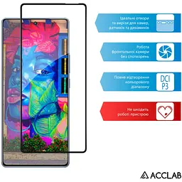Скло захисне ACCLAB Full Glue Infinix Note 40 4G Black (1283126594885) - мініатюра 5