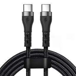 Кабель швидкого заряджання та передачі даних Digital PD Type-C до Type-C 120W 6A 2 м Чорний (Type-C2m120WB)