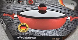 Сотейник Meisterklasse MK-1034 red marble 28см 3,6л - мініатюра 10