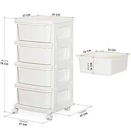 Дитячий стелаж Mealux Otto White (KD-E013 White) - мініатюра 3