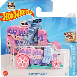 Набір: Базова машинка Hot Wheels HW Celebration Racers Birthday Burner рожева (5785) + Базова машинка Hot Wheels Experimotors Loopster зелена (5785) - мініатюра 2