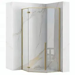 Душова кабіна Rea Diamond 100x100 brushed gold REA-K5684