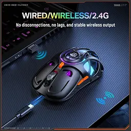 Миша Onikuma DM02 Wireless Black [161300] - мініатюра 10