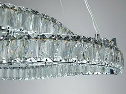 Сучасна підвісна LED-люстра з кришталем Diasha D8920/600x400CH, 86W, хром, 58×40 см - мініатюра 6