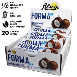 Батончик Forma Bar, 12x60 грам Кокос FitWin fit0018264 - мініатюра 1