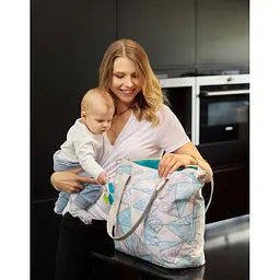 Сумка для мами Canpol babies Lady Mum з кріпленням до коляски сіро-бізюзовий (78/502) - мініатюра 6