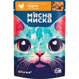 Набір вологого корму для котів М'ясна Миска шматочки в соусі Мікс 24 шт x 100 г - мініатюра 5
