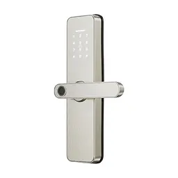 Замок біометричний автономний Trinix TRL-5405BTF Silver L/R з Bluetooth, зчитувачем відбитків пальців і карт Mifare (65-00088) - мініатюра 2