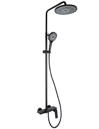 Душова система універсальна Qtap Slavonice Black Matt з виливом QTSLA111BLM45906 - мініатюра 1