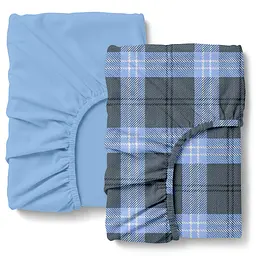 Набір простирадло на резинц фланель 80х160 OCEAN PLAID COSAS (4822052485385)