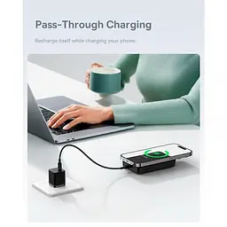 Магнітний бездротовий акумулятор зарядний Baseus Magnetic Mini wireless Fast Charging 10000 mAh PPCX110201 - мініатюра 4