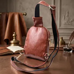 Компактна жіноча сумка через плече на два відділення з екошкіри Vintage 22783 коричнева - мініатюра 4