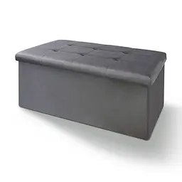 Пуф для зберігання МВМ My Home подвійний 760х380х380 мм сірий (TH-06 GRAY) - мініатюра 2